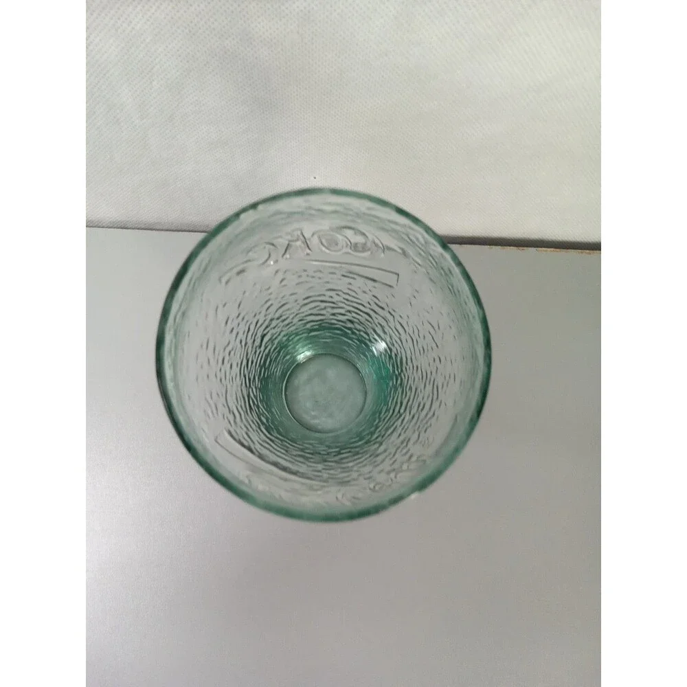 Vintage‎ 16 oz Coca-Cola Glass Pebbled Dimpled Textured Georgia Green COKE